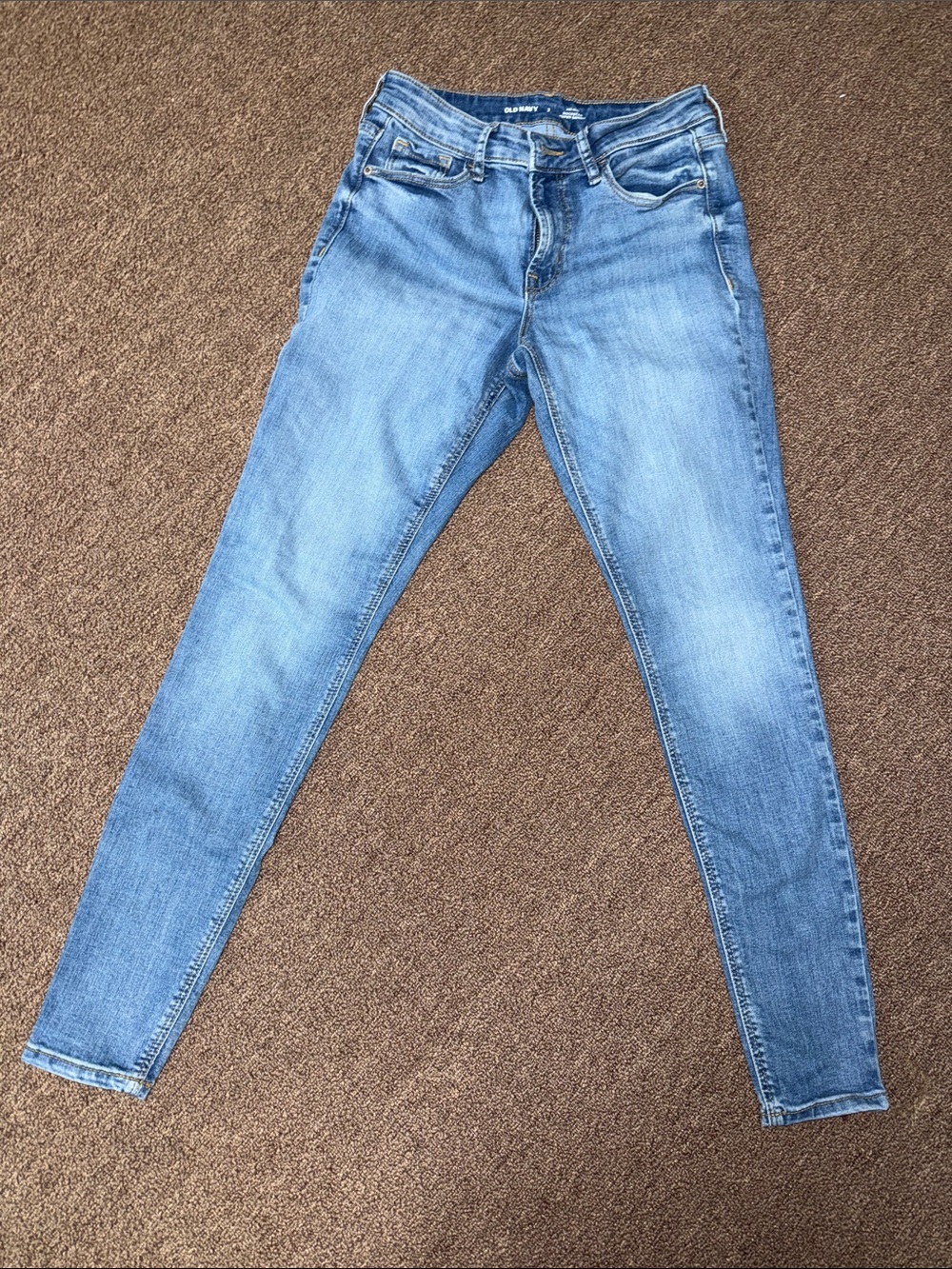 Old Navy Light Blue Mid Rise Women's “Rockstar” Super Skinny Jeans